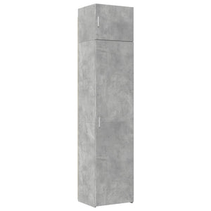 vidaXL Tall Cabinet Narrow Concrete Grey 50x42.5x225 cm Engineered Wood