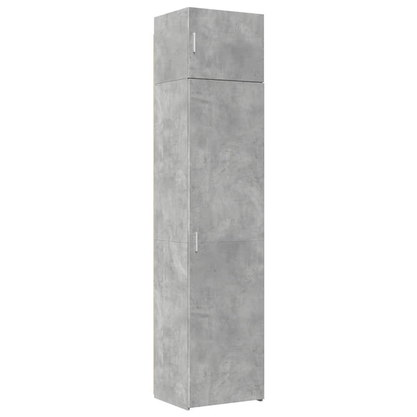 vidaXL Tall Cabinet Narrow Concrete Grey 50x42.5x225 cm Engineered Wood