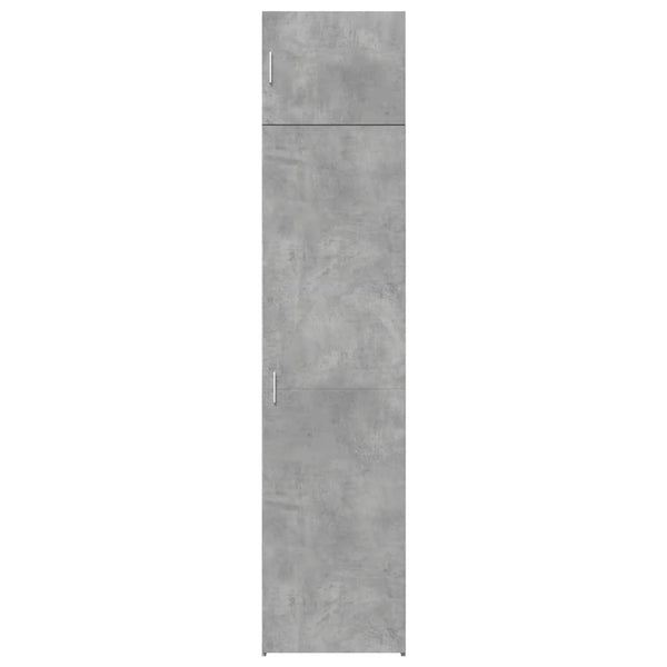vidaXL Tall Cabinet Narrow Concrete Grey 50x42.5x225 cm Engineered Wood