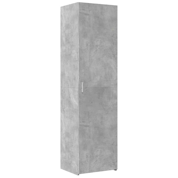 vidaXL Tall Cabinet Narrow Concrete Grey 50x42.5x225 cm Engineered Wood