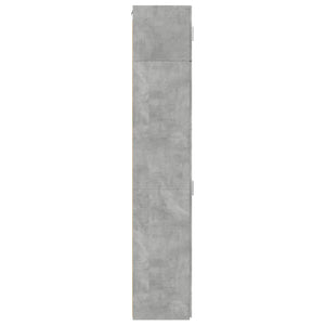 vidaXL Tall Cabinet Narrow Concrete Grey 50x42.5x225 cm Engineered Wood