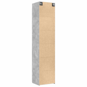 vidaXL Tall Cabinet Narrow Concrete Grey 50x42.5x225 cm Engineered Wood