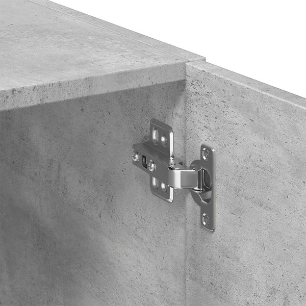 vidaXL Tall Cabinet Narrow Concrete Grey 50x42.5x225 cm Engineered Wood