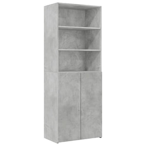 vidaXL Tall Cabinet Concrete Gray 70x42.5x225 cm Engineered Wood