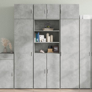 vidaXL Tall Cabinet Concrete Gray 70x42.5x225 cm Engineered Wood