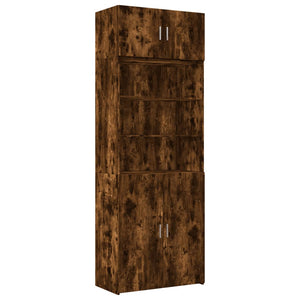 vidaXL Tall Cabinet Smoked Oak 80x42.5x225 cm Engineered Wood