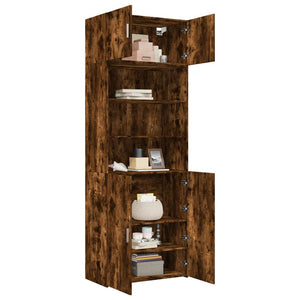 vidaXL Tall Cabinet Smoked Oak 80x42.5x225 cm Engineered Wood