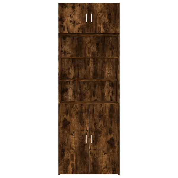 vidaXL Tall Cabinet Smoked Oak 80x42.5x225 cm Engineered Wood