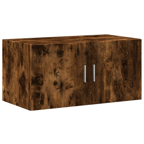vidaXL Tall Cabinet Smoked Oak 80x42.5x225 cm Engineered Wood