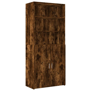 vidaXL Tall Cabinet Smoked Oak 80x42.5x225 cm Engineered Wood