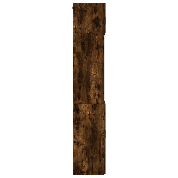 vidaXL Tall Cabinet Smoked Oak 80x42.5x225 cm Engineered Wood