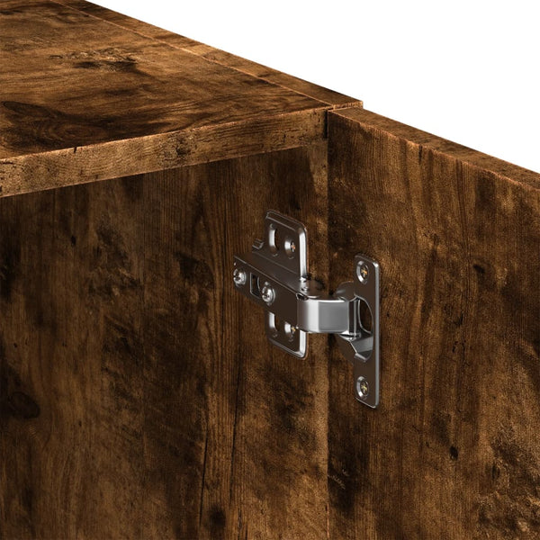 vidaXL Tall Cabinet Smoked Oak 80x42.5x225 cm Engineered Wood