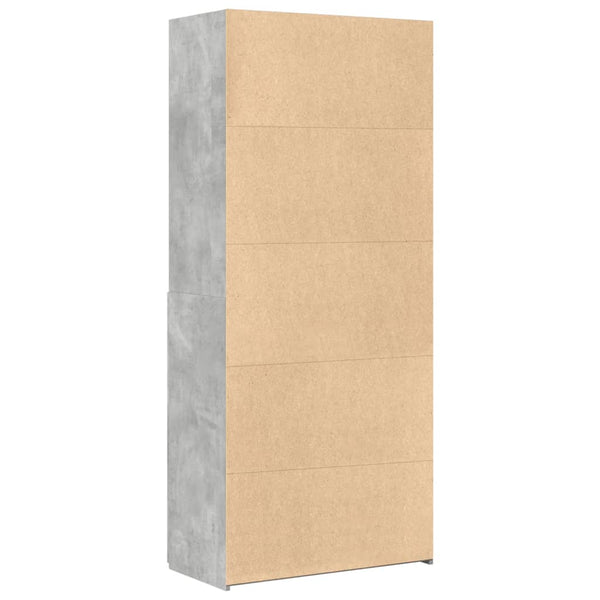 vidaXL Highboard Concrete Grey 80x42.5x185 cm Engineered Wood