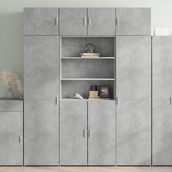 vidaXL Highboard Concrete Grey 80x42.5x185 cm Engineered Wood