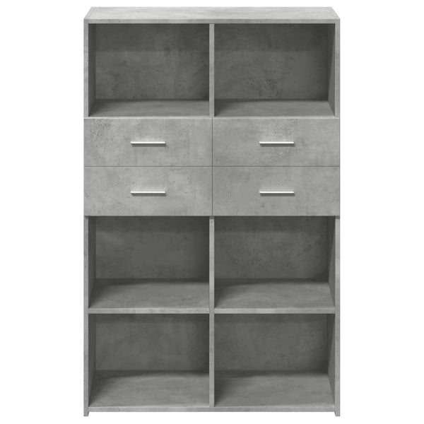 vidaXL Highboard Concrete Gray 80x42.5x124 cm Engineered Wood