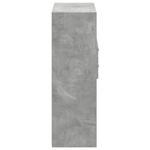vidaXL Highboard Concrete Gray 80x42.5x124 cm Engineered Wood