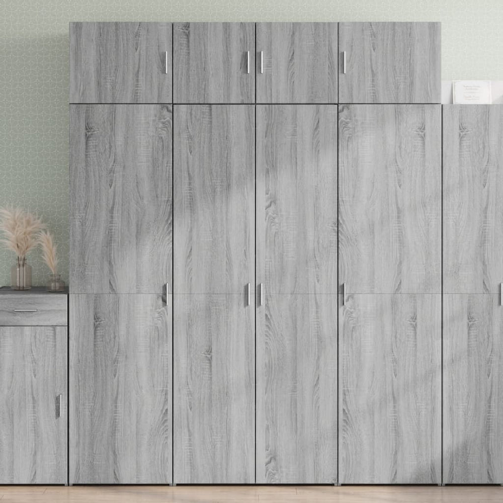 vidaXL Highboard Grey Sonoma 80x42.5x185 cm Engineered Wood