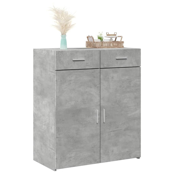 vidaXL Sideboard Concrete Gray 80x42.5x93 cm Engineered Wood