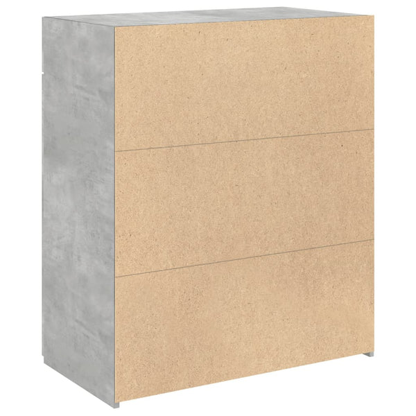 vidaXL Sideboard Concrete Gray 80x42.5x93 cm Engineered Wood