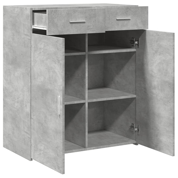 vidaXL Sideboard Concrete Gray 80x42.5x93 cm Engineered Wood