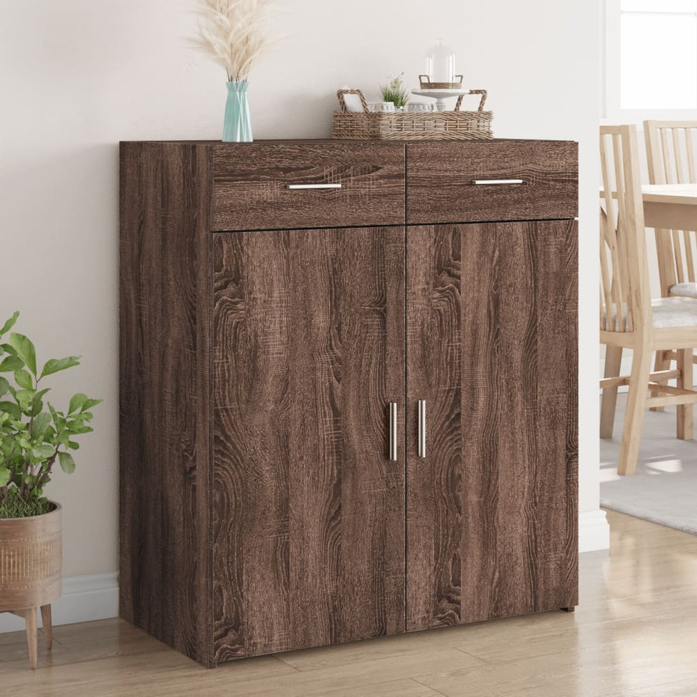 vidaXL Sideboard Brown Oak Look 80x42.5x93 cm Engineered Wood