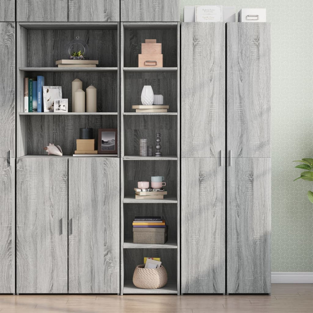 vidaXL Highboard Grey Sonoma Oak 40x41x185 cm Engineered Wood