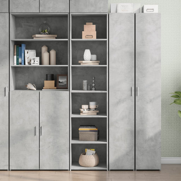 vidaXL Highboard Concrete Gray 45x41x185 cm Engineered Wood