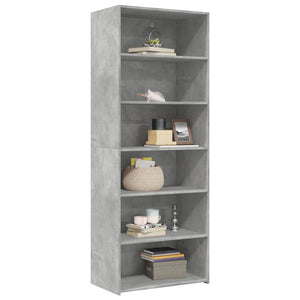 vidaXL Highboard Concrete Gray 70x41x185 cm Engineered Wood