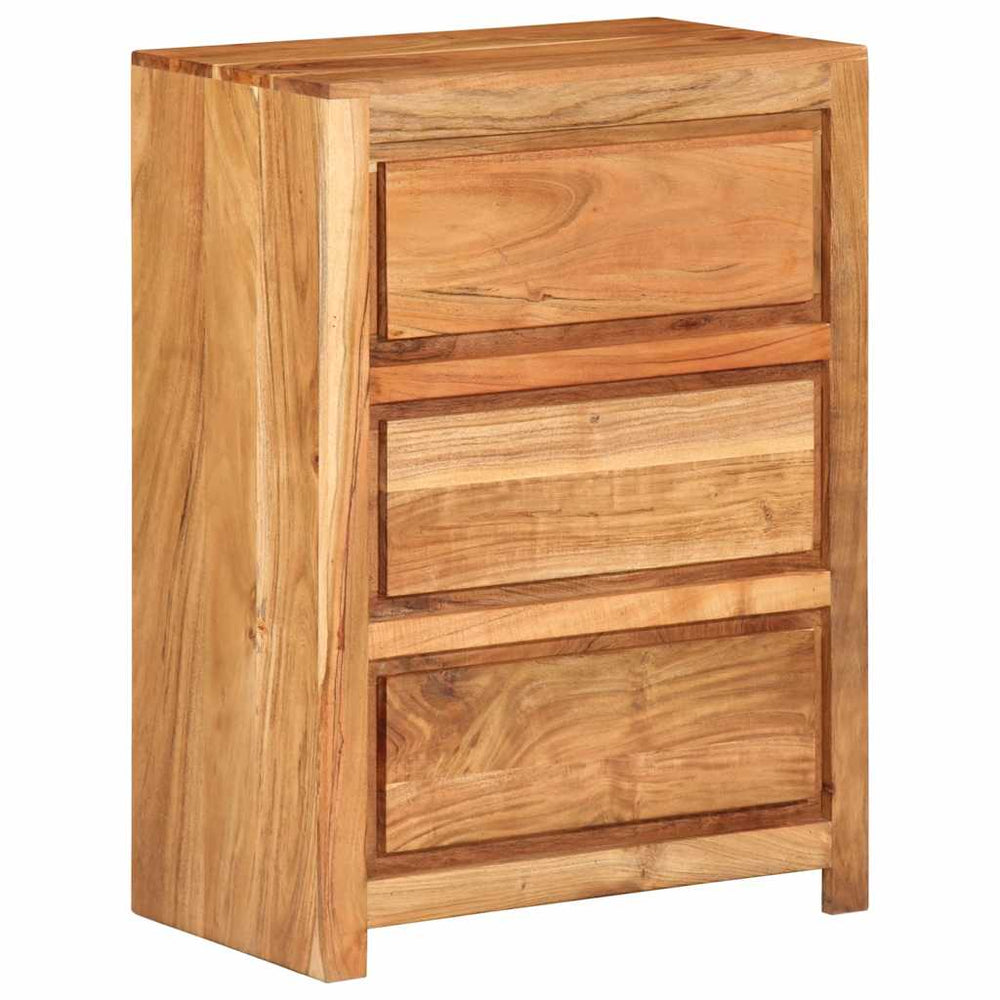 Akazie Schubladenschrank Massivholz 55x75cm