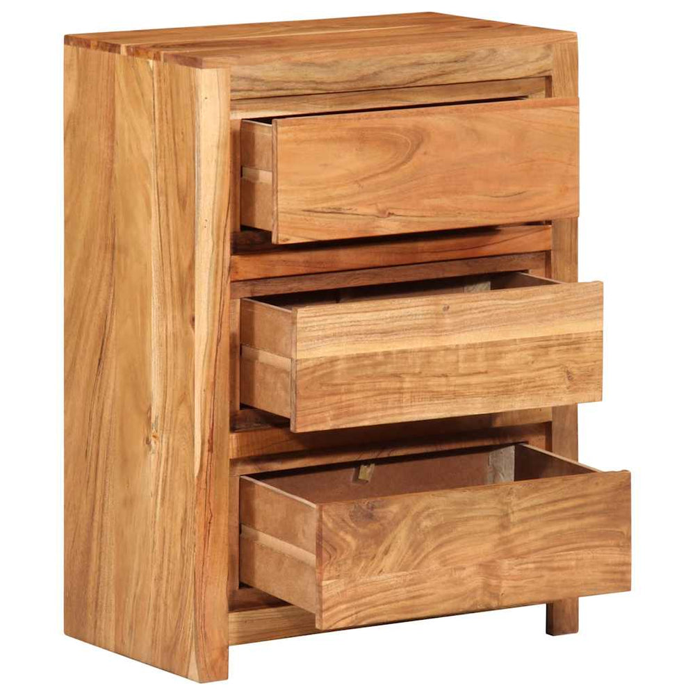 Akazie Schubladenschrank Massivholz 55x75cm