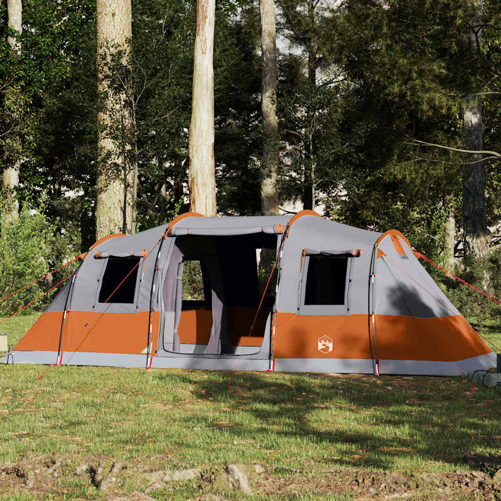 vidaXL Tunnel Family Tent 6 Person Grey Waterproof