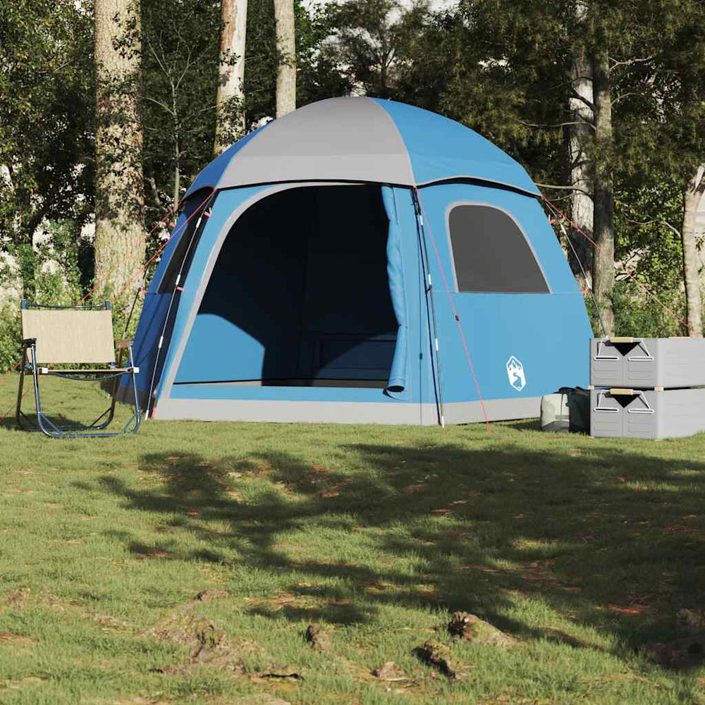 vidaXL 6-Person Iglu Family Tent Blue Waterproof