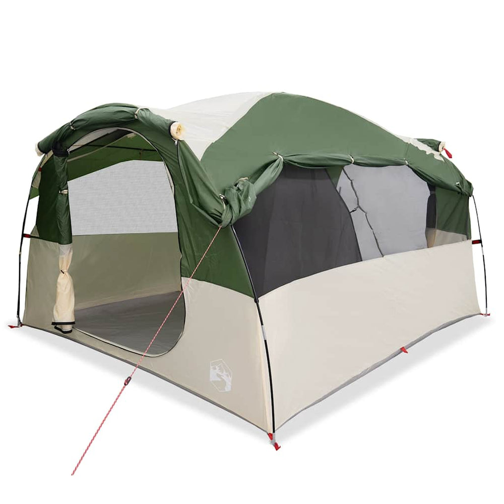vidaXL Tunnel Family Tent 6-Person Green Waterproof