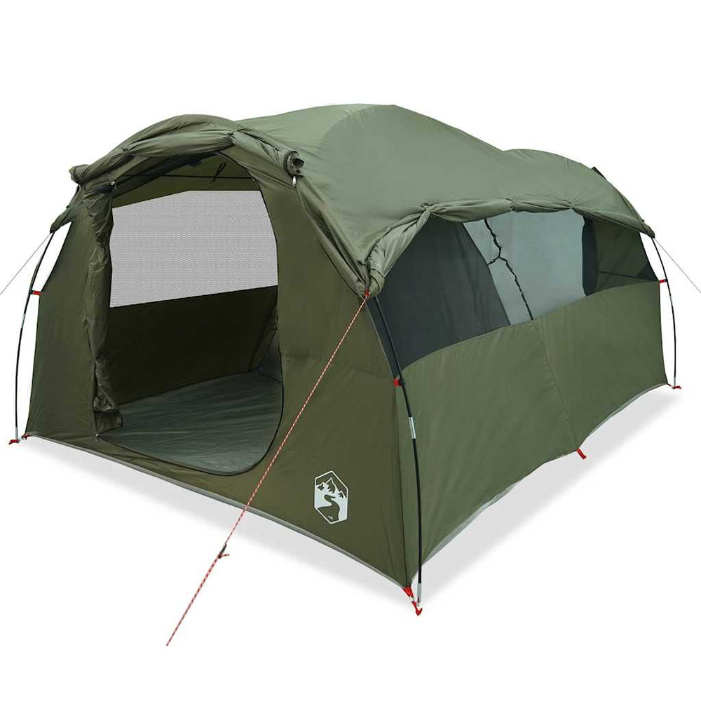 vidaXL Tunnel Family Tent 6-Person Olive Green Waterproof