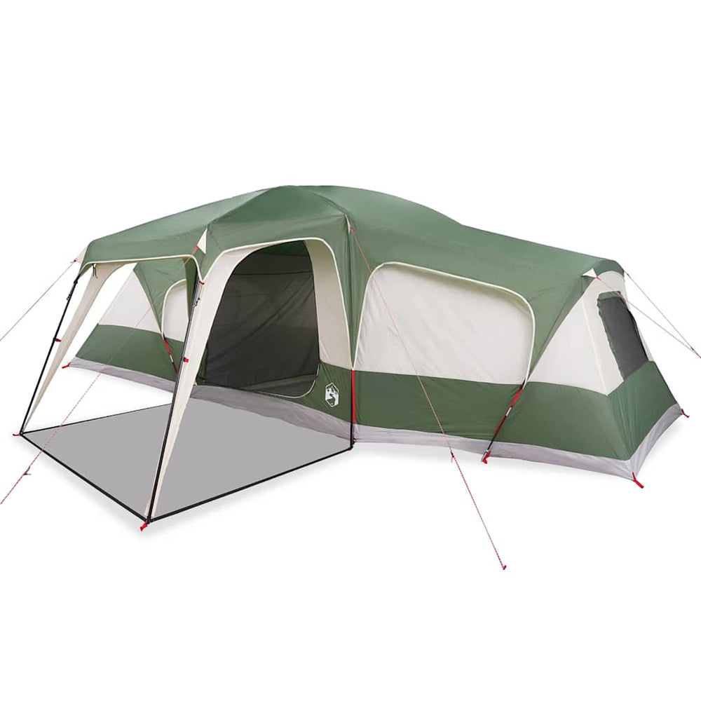 vidaXL Family Tent with Awning 9-Person Green Waterproof