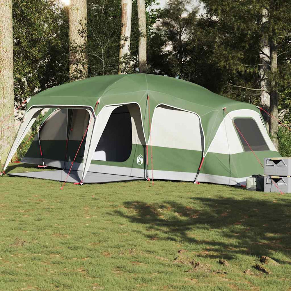 vidaXL Family Tent with Awning 9-Person Green Waterproof