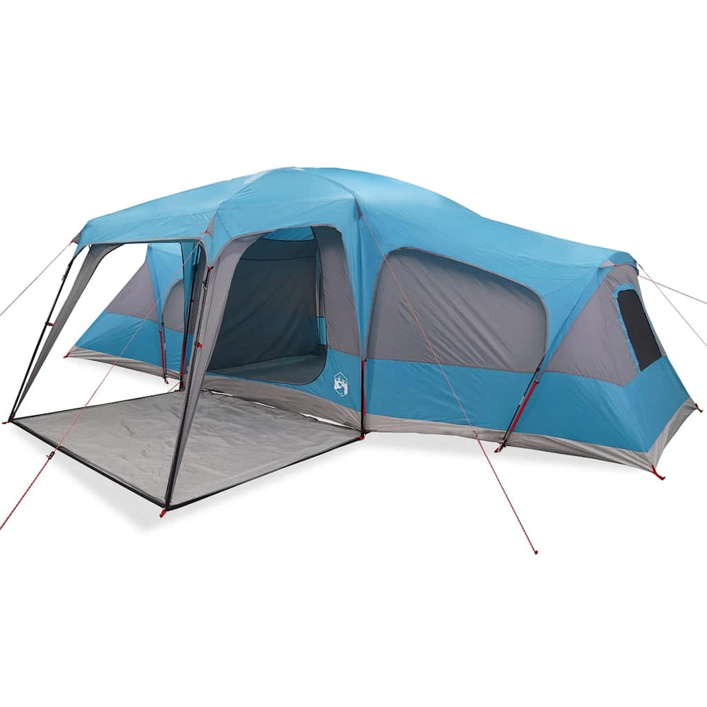 vidaXL Family Tent with Awning 9-Person Blue Waterproof