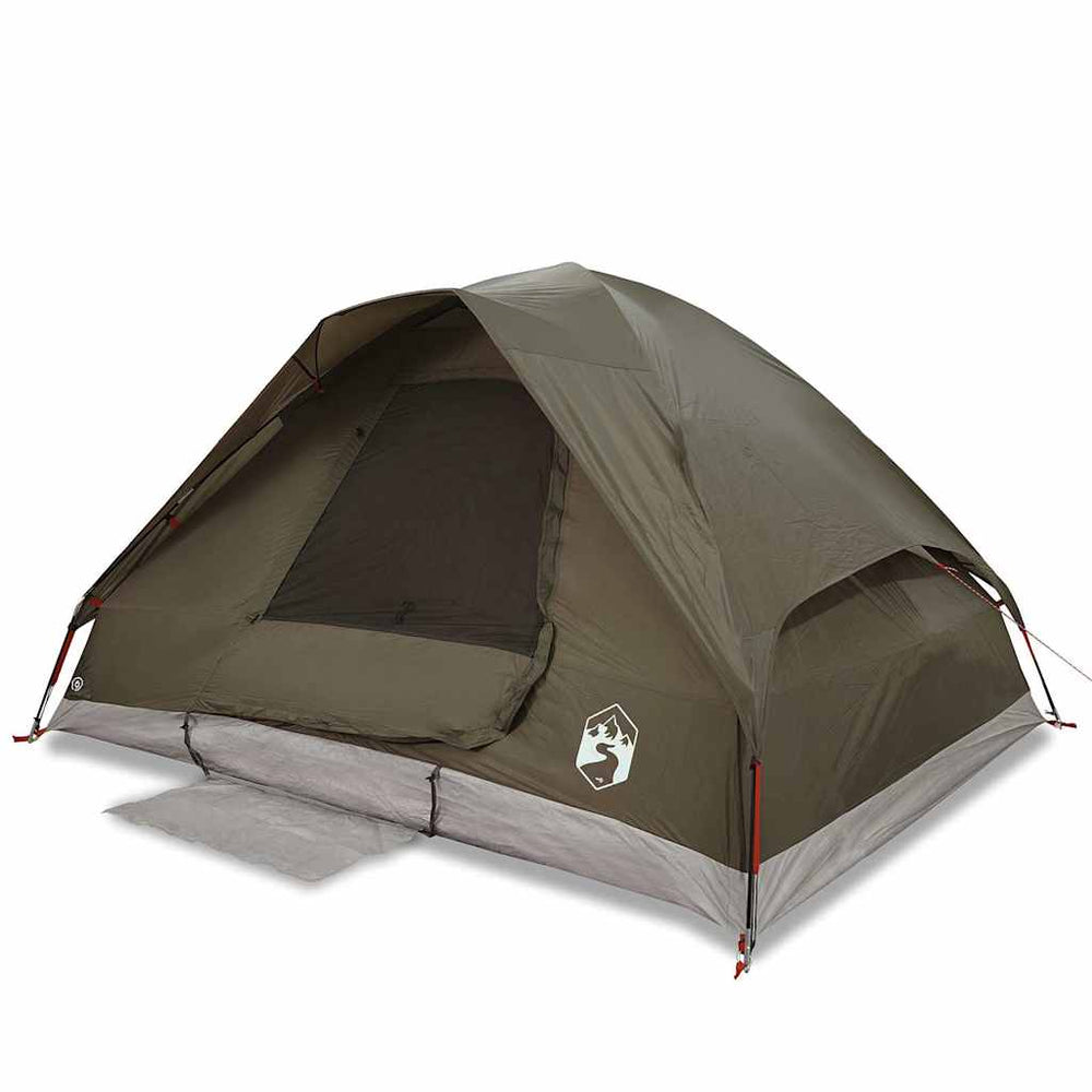 vidaXL Dome Family Tent 6-Person Brown Waterproof