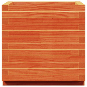 vidaXL Planter Wax Brown 50x50x49.5 cm Solid Pine Wood