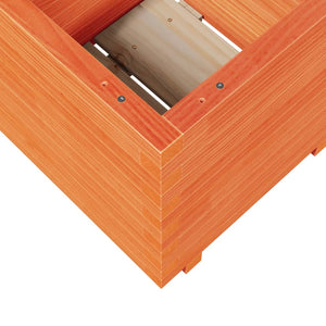 vidaXL Planter Wax Brown 50x50x49.5 cm Solid Pine Wood
