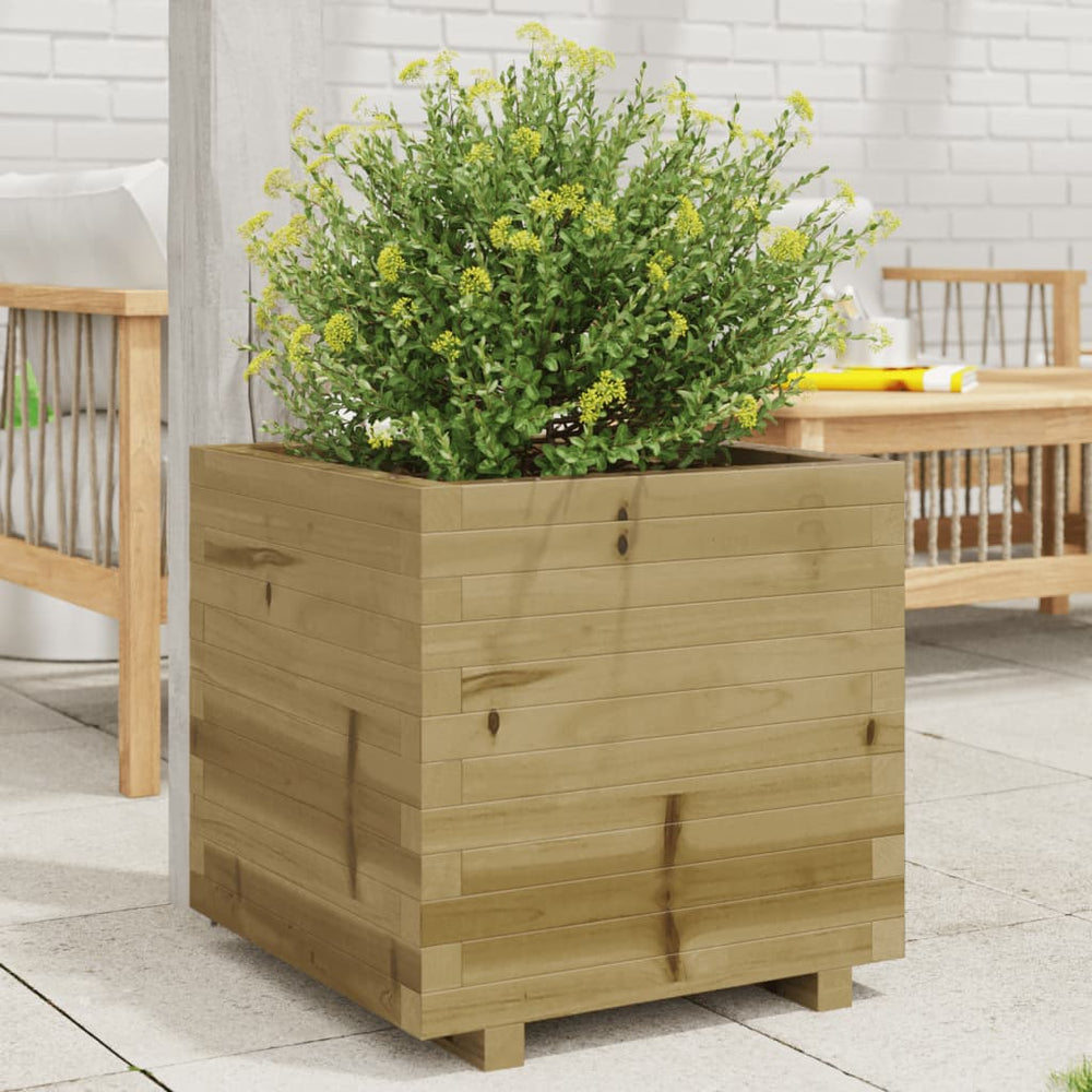 vidaXL Planter 50x50x49.5 cm Impregnated Pinewood