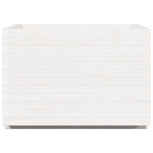 vidaXL Planter White 70x70x49.5 cm Solid Pine Wood