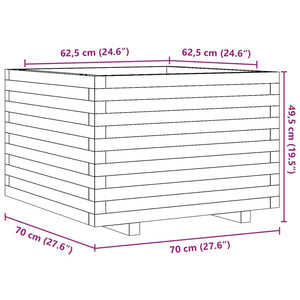 vidaXL Planter 70x70x49.5 cm Solid Douglas Fir