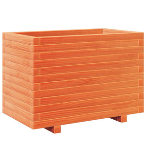 vidaXL Planter Waxed Brown 70x40x49.5 cm Solid Pine Wood
