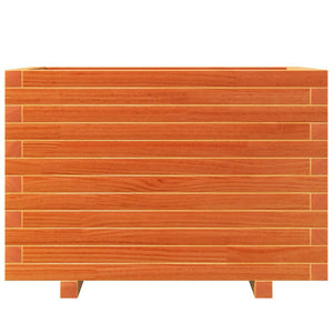 vidaXL Planter Waxed Brown 70x40x49.5 cm Solid Pine Wood