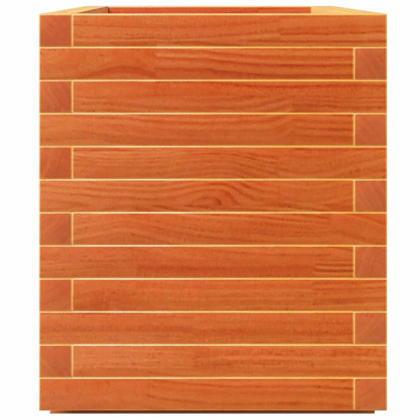vidaXL Planter Waxed Brown 70x40x49.5 cm Solid Pine Wood