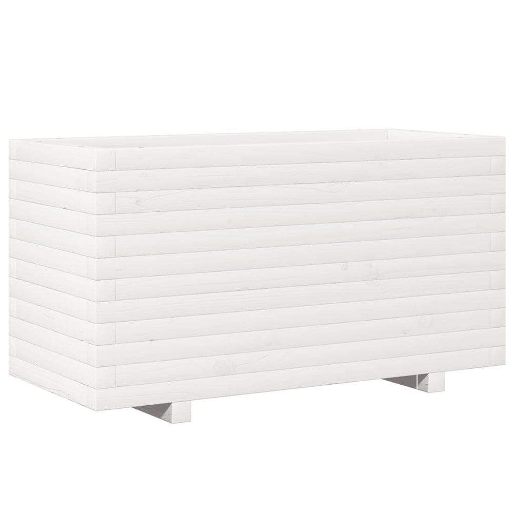 vidaXL Plant Pot White 90x40x49.5 cm Solid Pine Wood