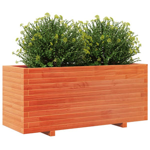 vidaXL Planter Wax Brown 110x40x49.5 cm Solid Pine Wood