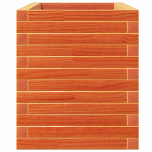 vidaXL Planter Wax Brown 110x40x49.5 cm Solid Pine Wood