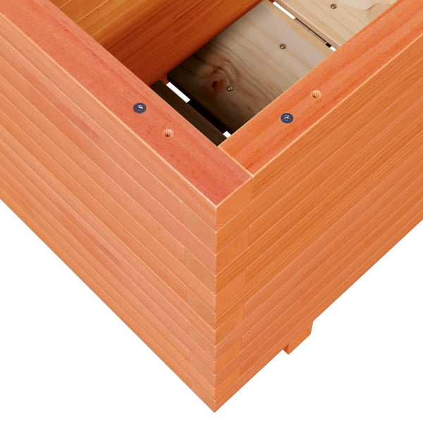 vidaXL Planter Wax Brown 110x40x49.5 cm Solid Pine Wood